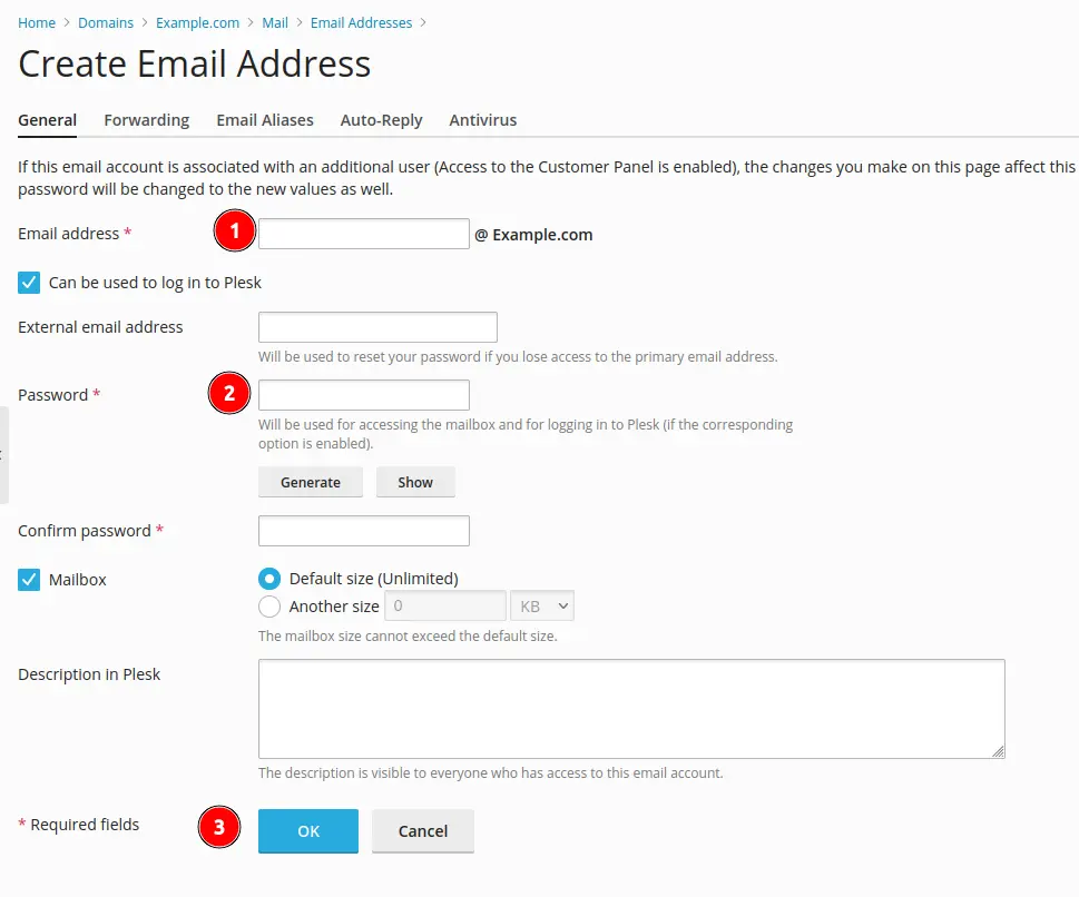 Create-Email address